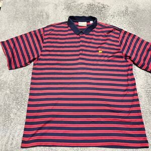 Masters Augusta National Polo Shirt Mens XL Red Blue Stripe Golf